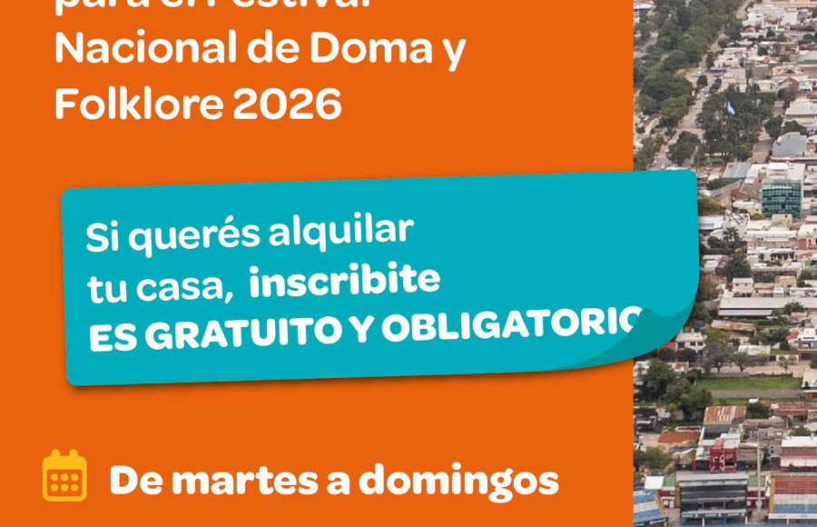Jesús María habilita el registro de alojamientos temporarios para el Festival de Doma y Folklore