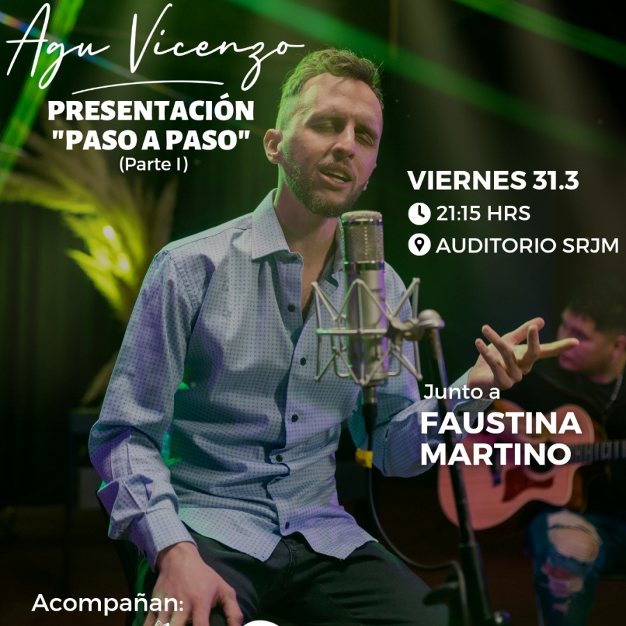 Agu Vicenzo presenta la primera parte de su disco "Paso a Paso".
