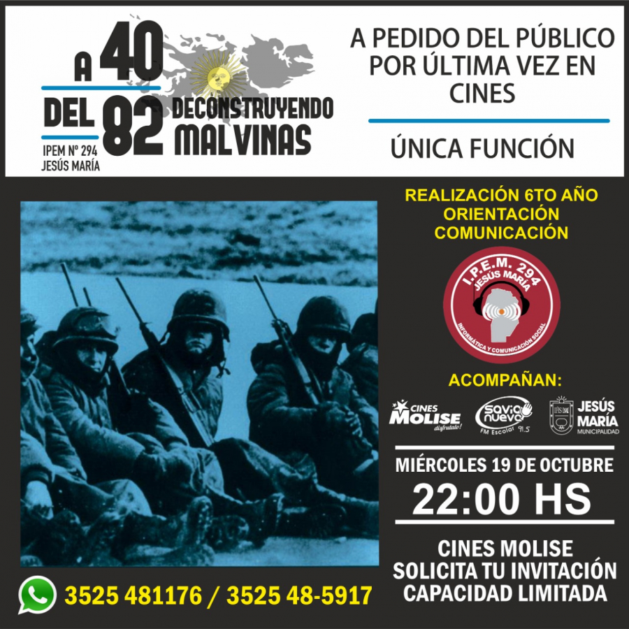 Nueva función del documental “A 40 del 82, Deconstruyendo Malvinas”