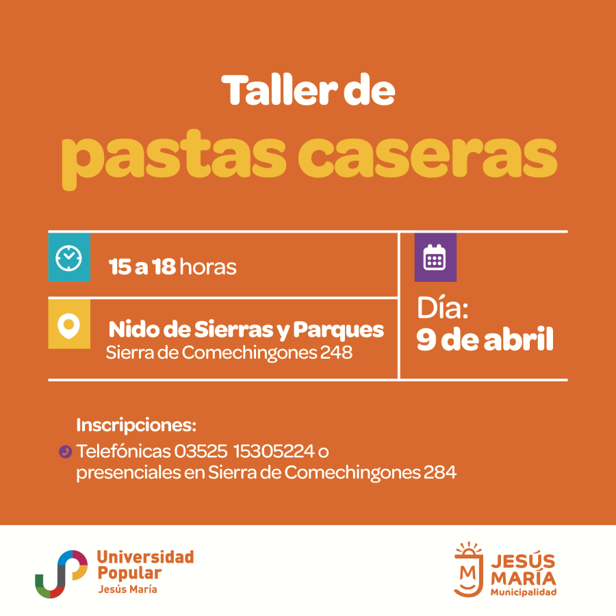 Taller de pastas caseras