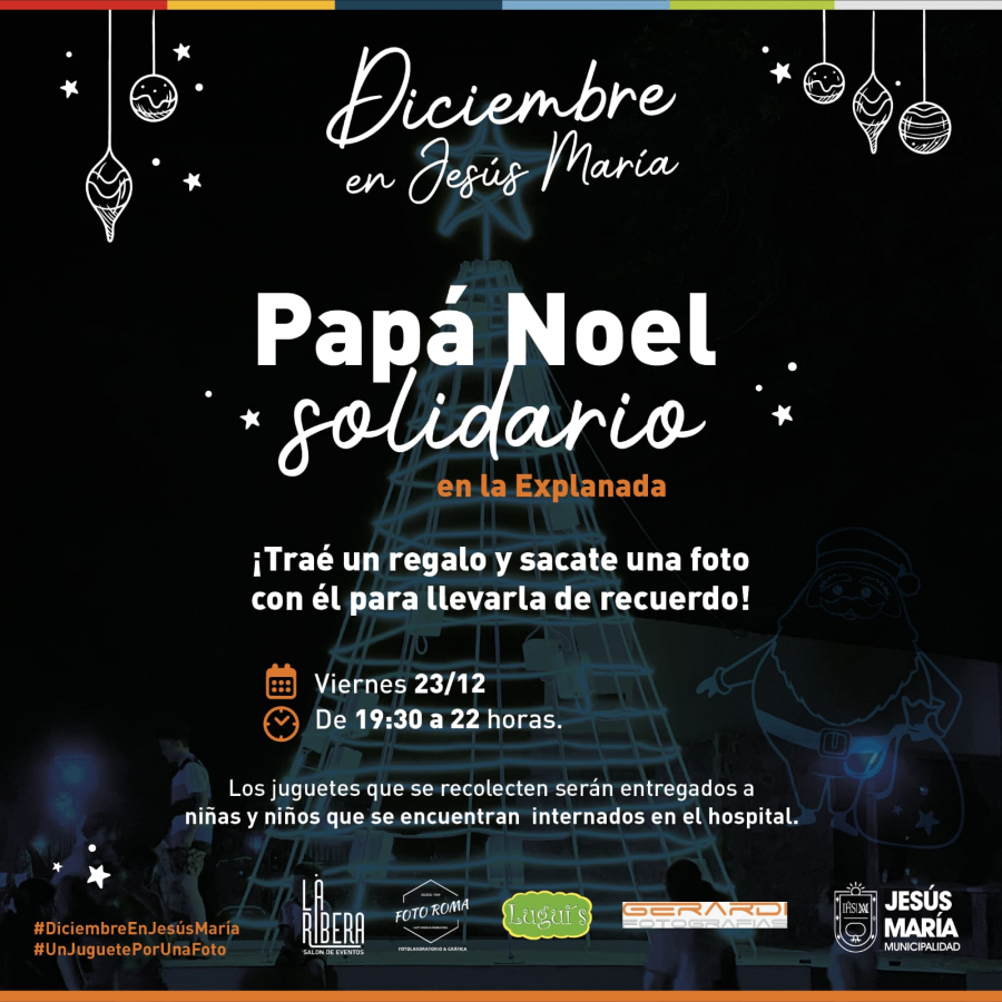 Papá Noel llega a la Explanada del Ferrocarril con una propuesta solidaria