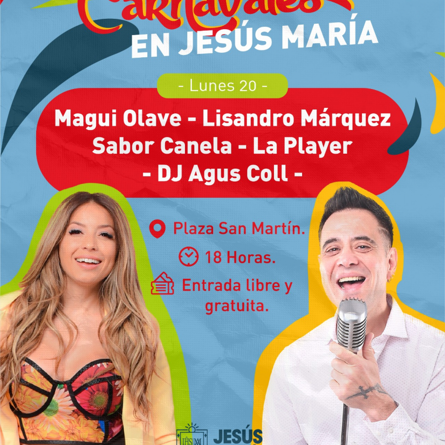 Con Magui Olave y Lisandro Márquez como protagonistas, la ciudad vivirá dos súper jornadas de Carnaval.