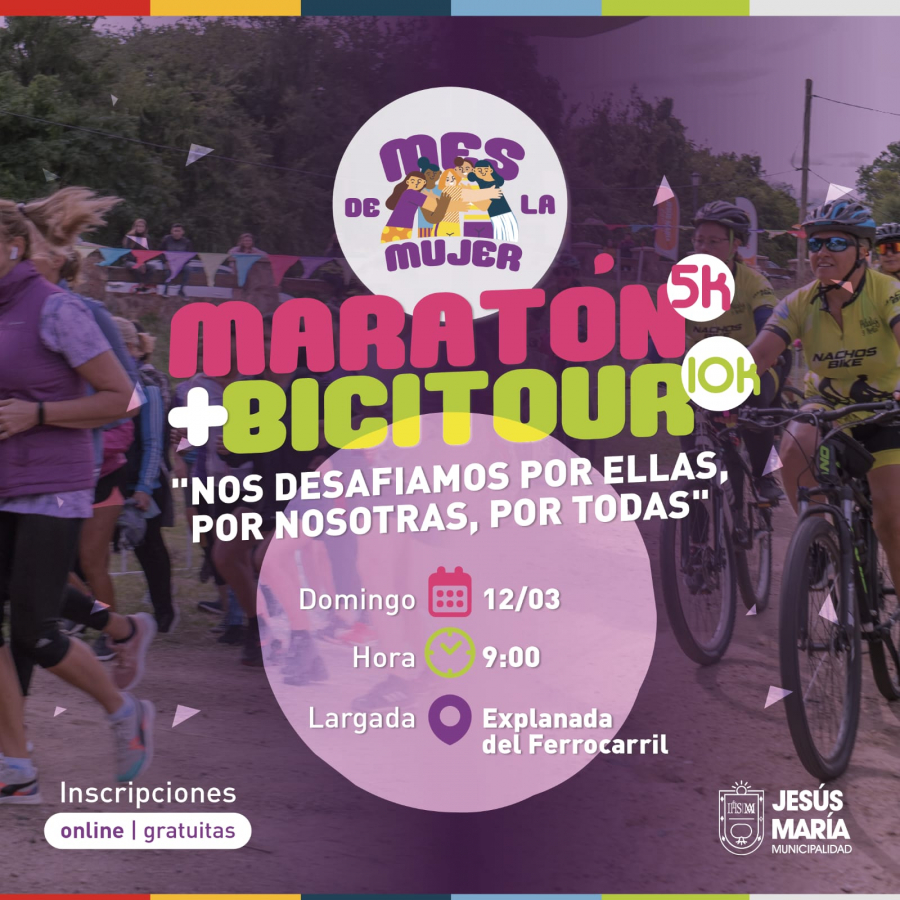 Maratón-bicitour "Nos desafiamos por ellas, por nosotras, por todas"