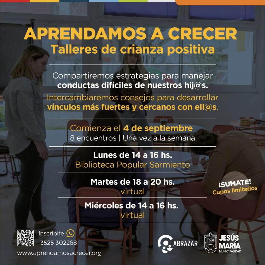 "Aprendamos a crecer", talleres de crianza positiva