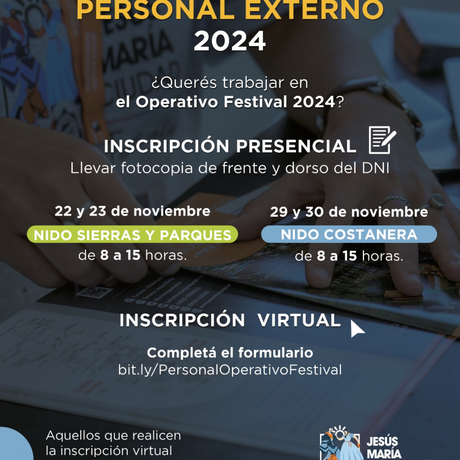 Inscripción de trabajadores externos para el Operativo Festival 2024