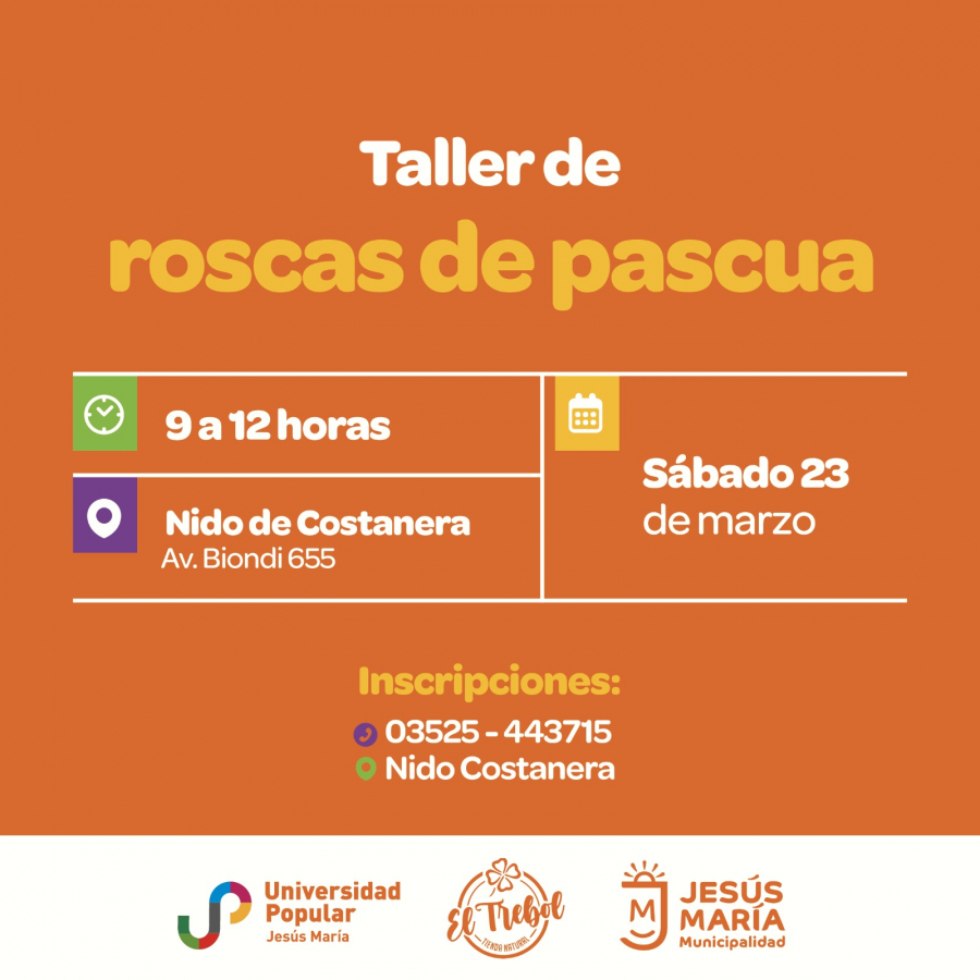 Taller de elaboración de roscas de pascua