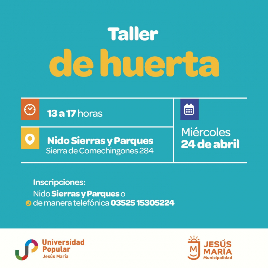 Taller de huerta en el Nido Sierras y Parques