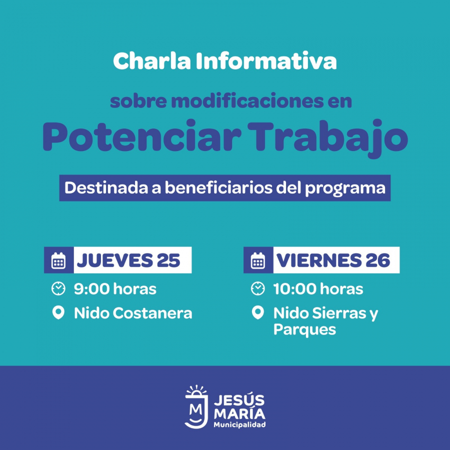 Charla informativa para beneficiarios de "Potenciar Trabajo"