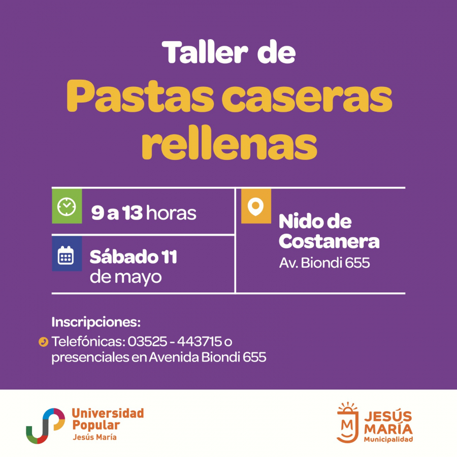 Taller de pastas caseras rellenas