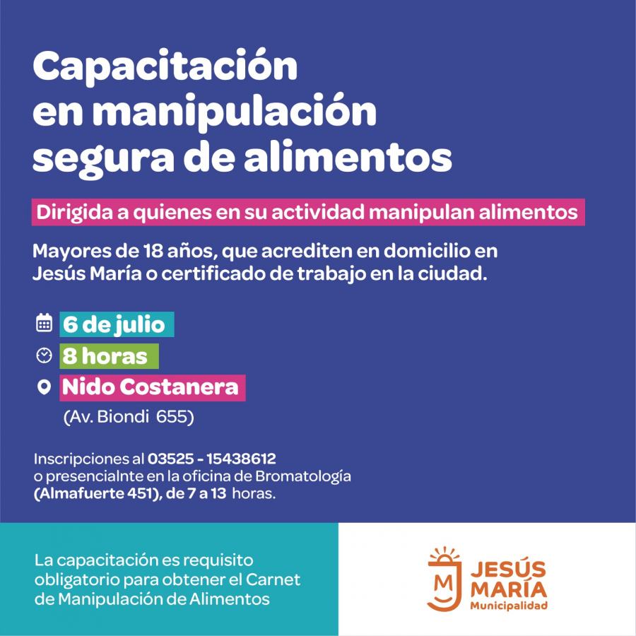 Nuevo curso para obtener el carnet de manipulación segura de alimentos