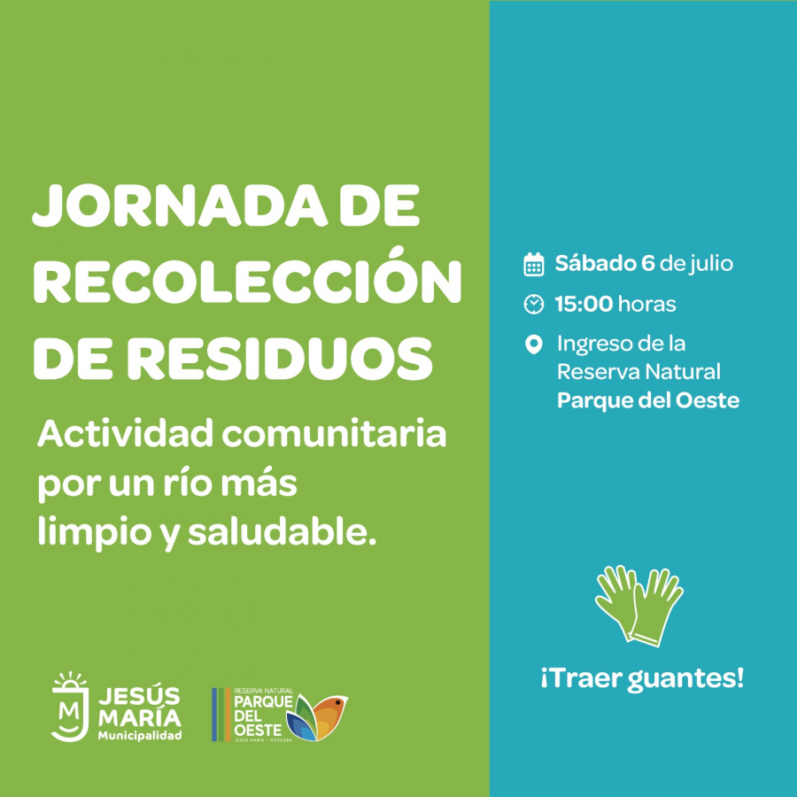 Jornada de recolección de residuos en el río