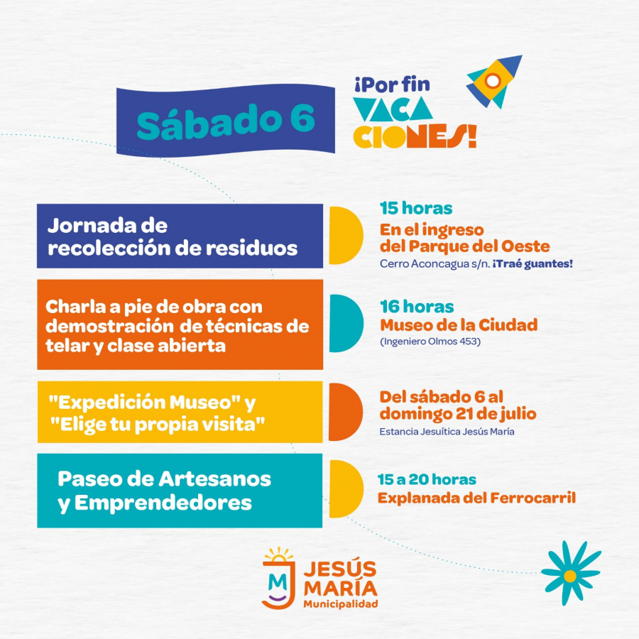 ¡Por fin vacaciones! Agenda del sábado 6