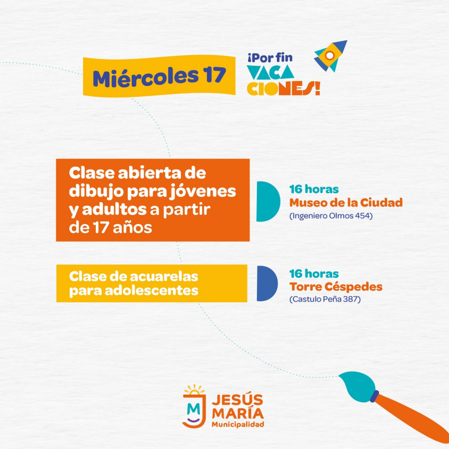 ¡Por fin vacaciones! Agenda del miércoles 17