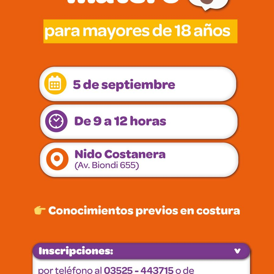 Taller de almohadón matero
