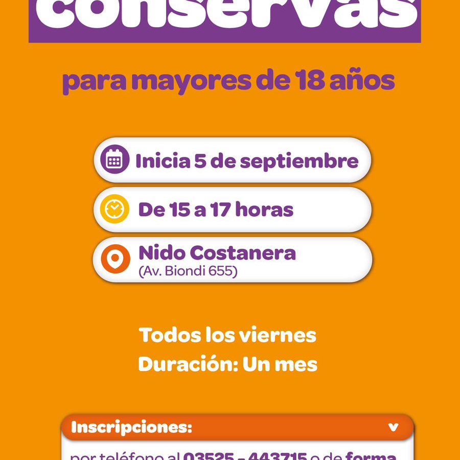 Taller de conservas en Nido Costanera