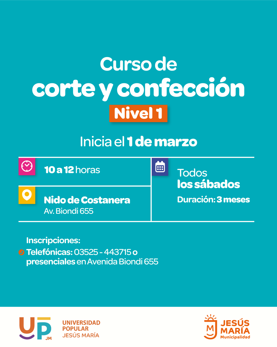 Curso de corte y confección nivel 1