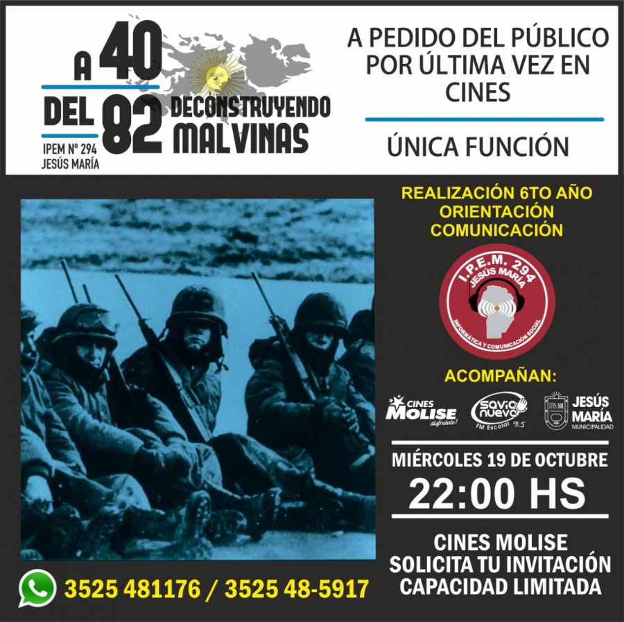 Nueva función del documental “A 40 del 82, Deconstruyendo Malvinas”