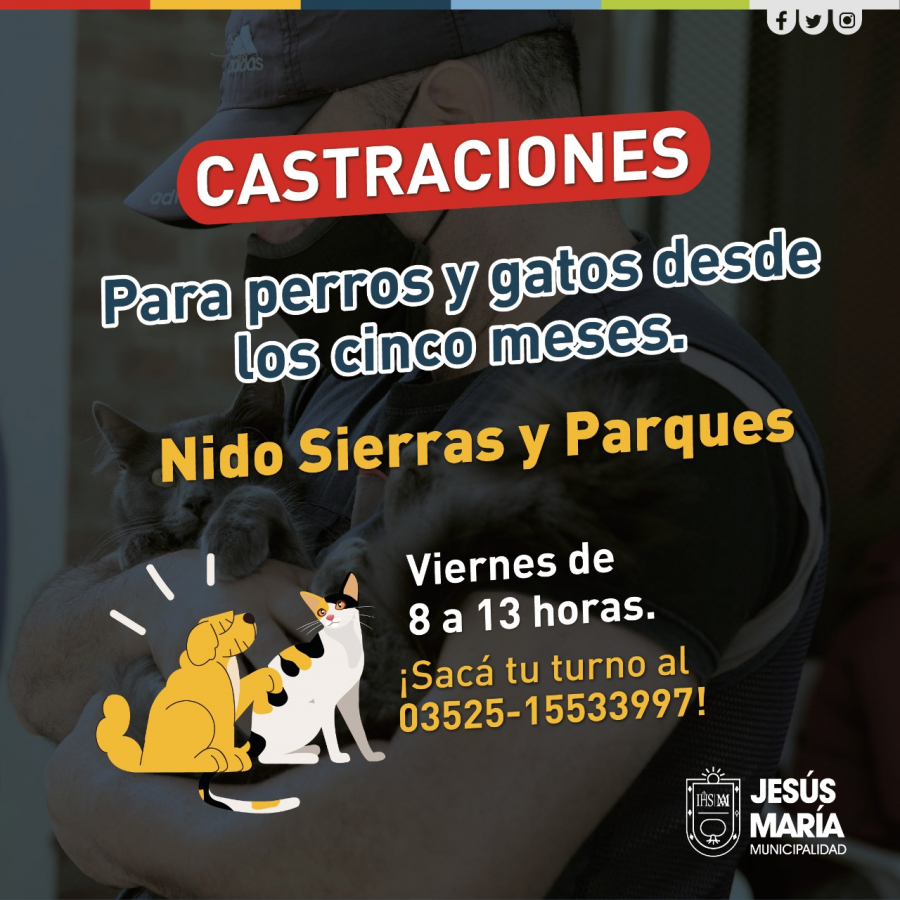 Castraciones gratuitas en Sierras y Parques 05.08