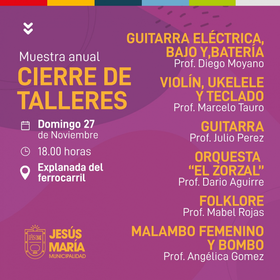 Cierre de talleres artísticos