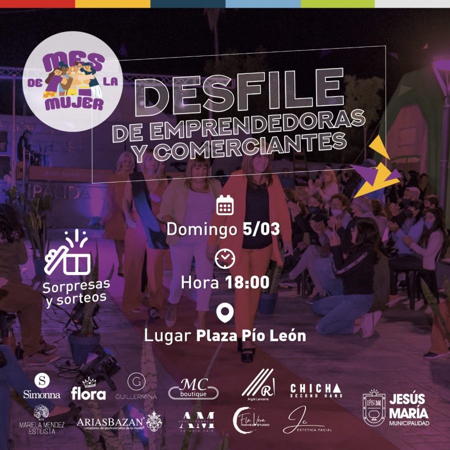 Desfile de emprendedoras y comerciantes