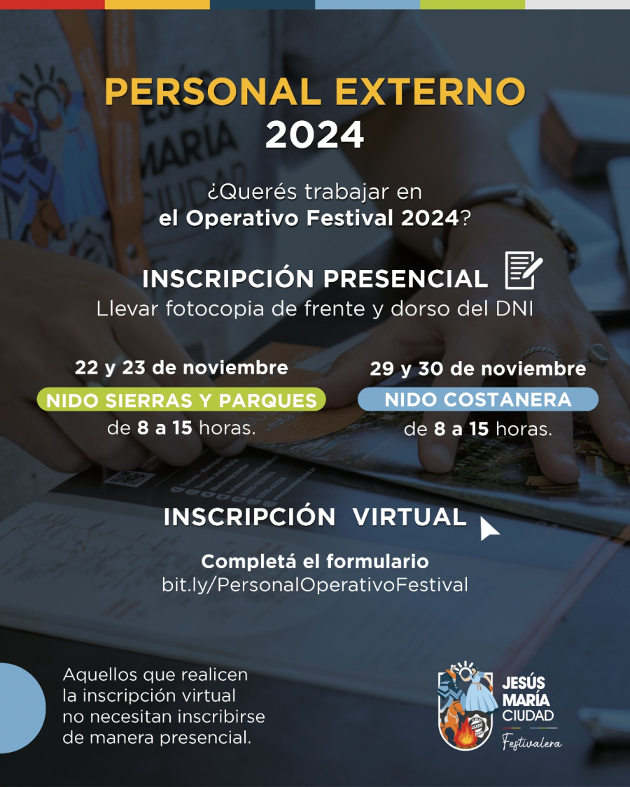 Inscripción de trabajadores externos para el Operativo Festival 2024