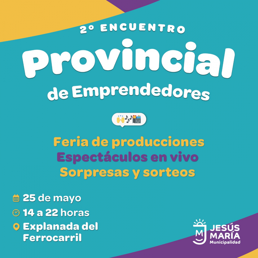 Jesús María será sede del 2º Encuentro Provincial de Emprendedores
