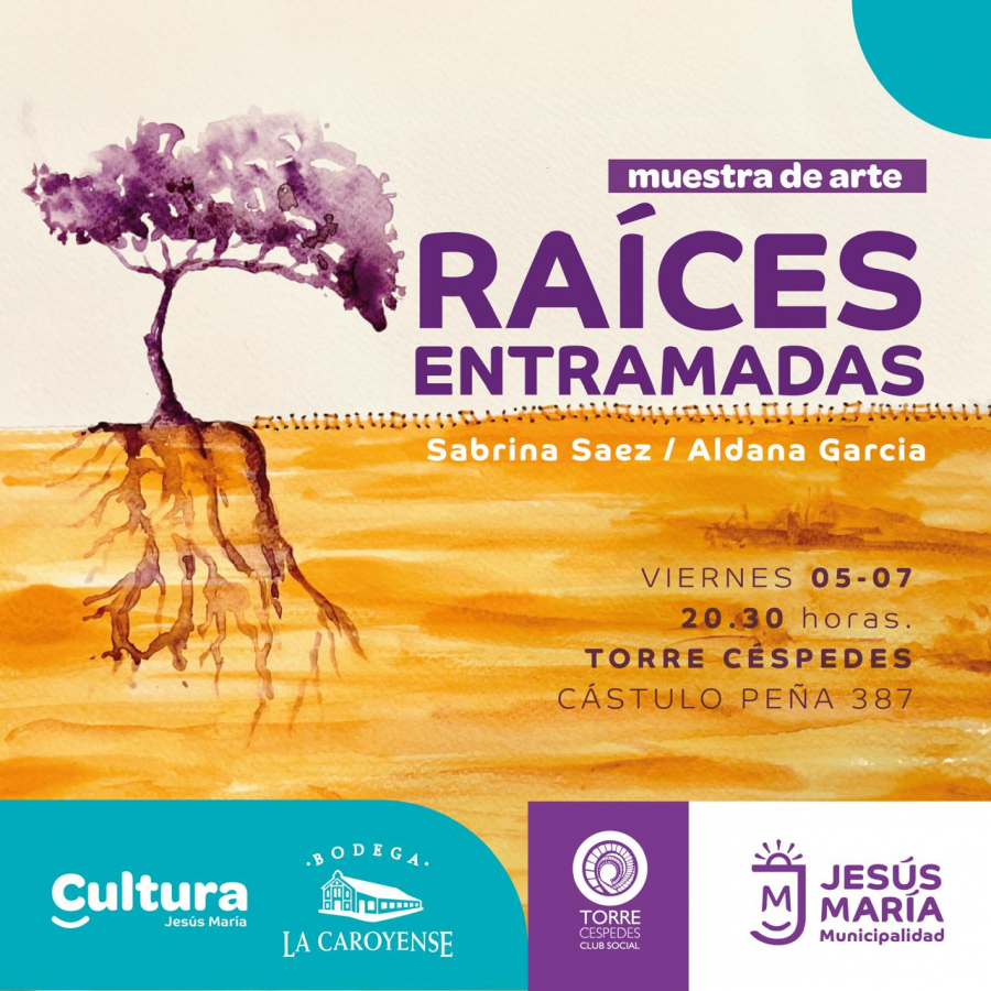 Raíces Entramadas: acuarelas con bordados en la Torre Céspedes