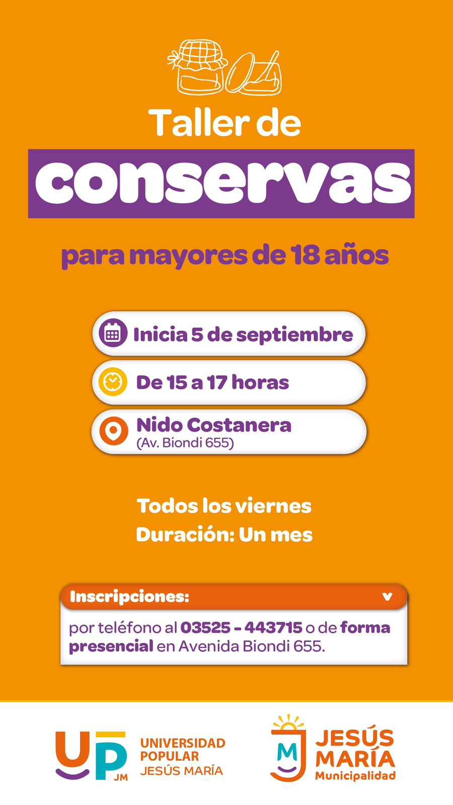 Taller de conservas en Nido Costanera