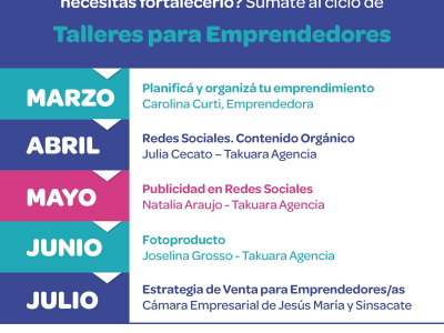 Capacitaciones gratuitas para emprendedores en Jesús María