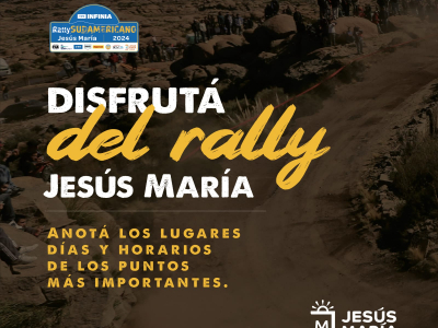 Jesús María se activa para el rally: todo lo que se puede hacer del jueves al domingo