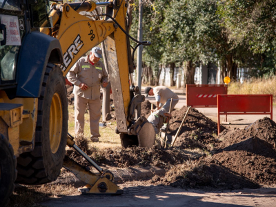 Avanza la obra de red de gas en barrio Alto Los Molinos