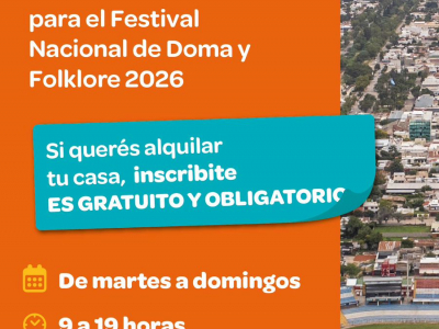 Jesús María habilita el registro de alojamientos temporarios para el Festival de Doma y Folklore
